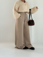 شلوار کتان کج راه کد 102038 - Image 3