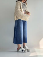 شلوار جین کراپ فول بگ کد 102046 - Image 4