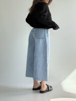 شلوار جین کراپ فول بگ کد 102045 - Image 2