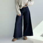 شلوار جین کراپ فول بگ کد 102048