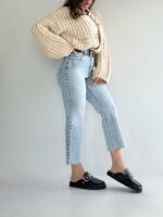 شلوار جین واید کراپ کد 102056 - Image 2