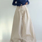 شلوار کتان پیله دار کد 102051