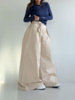 شلوار کتان پیله دار کد 102051 - Image 3