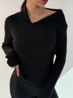 بلوز یقه ایستاده کد 180555 - Image 3