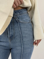 شلوار جین راسته برش دار کد 102042 - Image 2