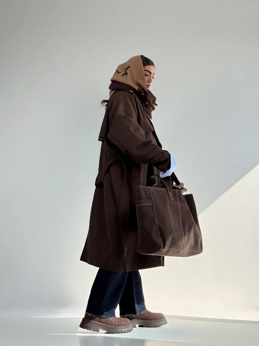 IMG_6057 کت بلند بند ضربدری کد 120377 - Image 7