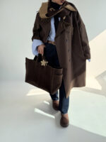 کت بلند بند ضربدری کد 120377 - Image 8