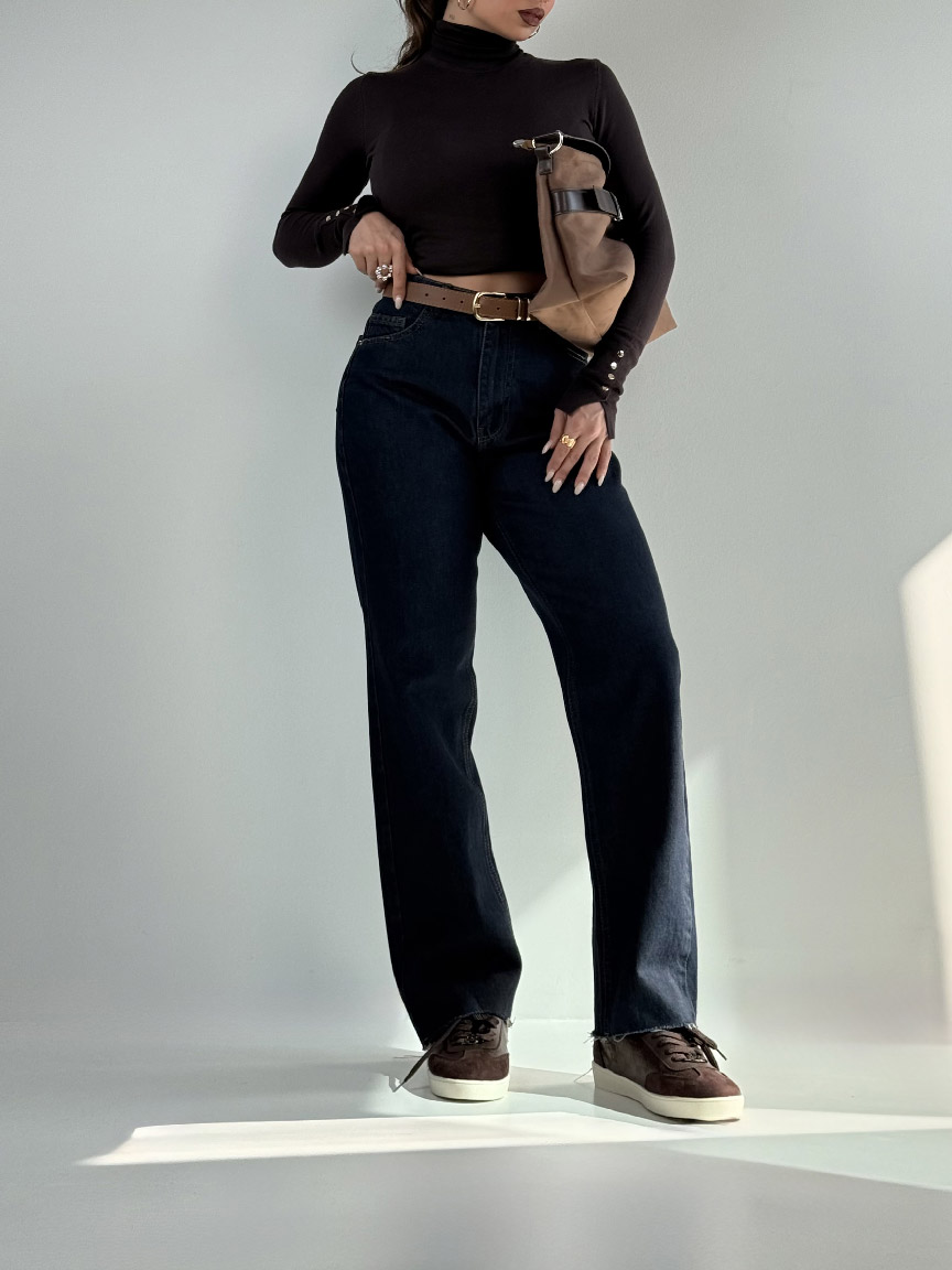 IMG_6088 شلوار جین استریت فیت کد 102069 - Image 1