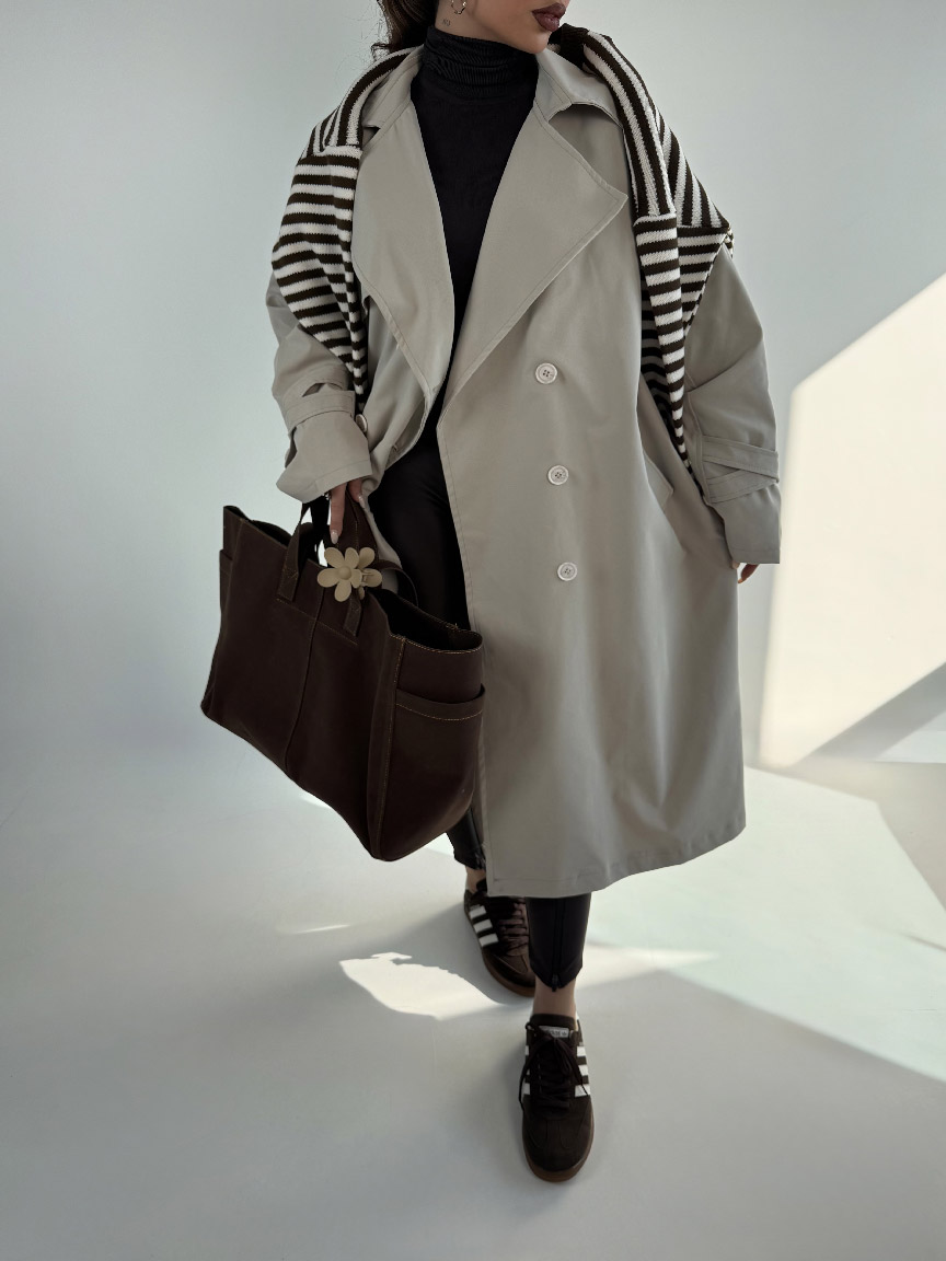 IMG_6110 کت بلند بند ضربدری کد 120377 - Image 5