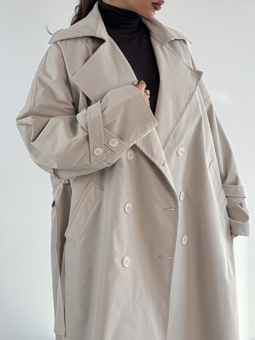 IMG_6117 کت بلند بند ضربدری کد 120377 - Image 2