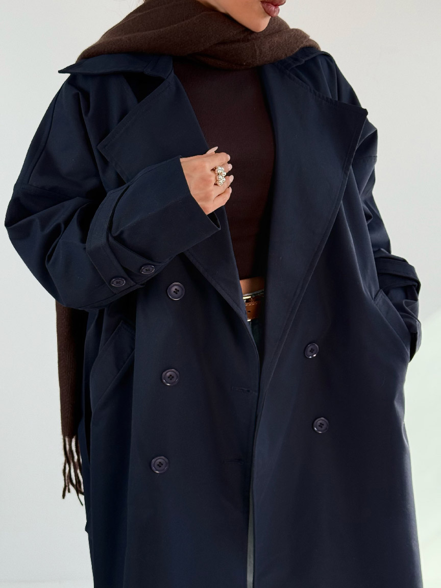 IMG_6151 کت بلند بند ضربدری کد 120377 - Image 15