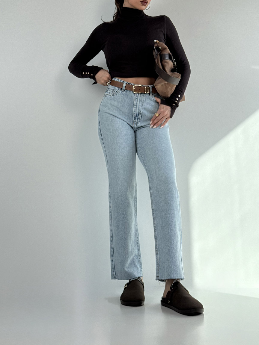 IMG_6162 شلوار جین استریت فیت کد 102063 - Image 1