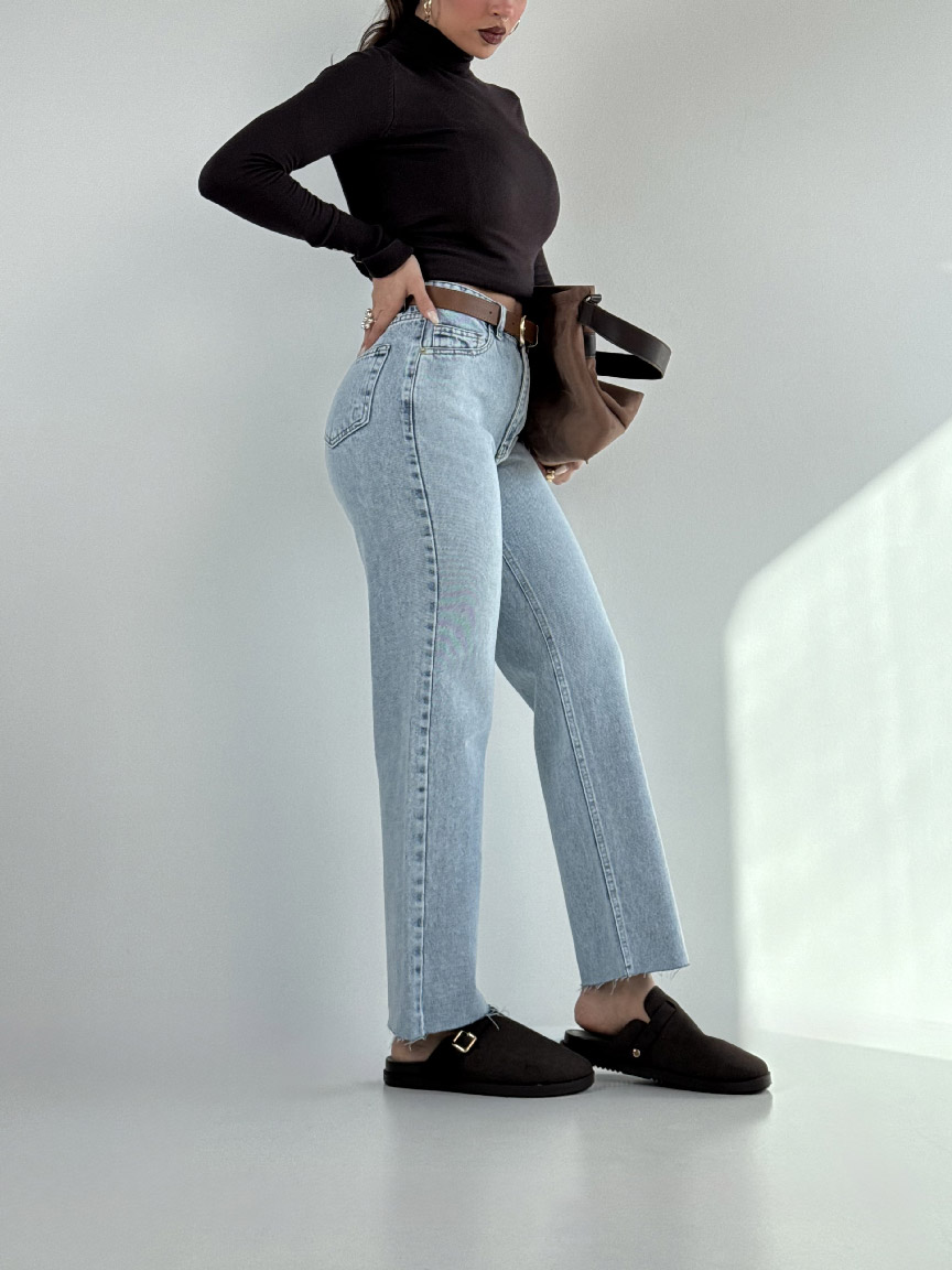 IMG_6164 شلوار جین استریت فیت کد 102063 - Image 3