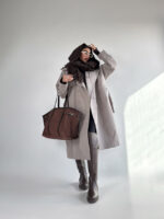 کت بلند بند ضربدری کد 120377 - Image 17