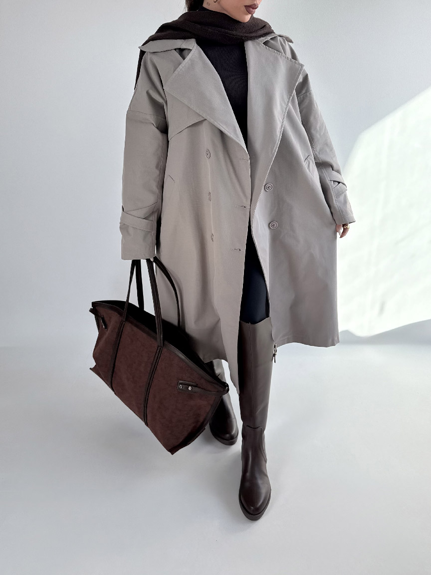 IMG_6188 کت بلند بند ضربدری کد 120377 - Image 19