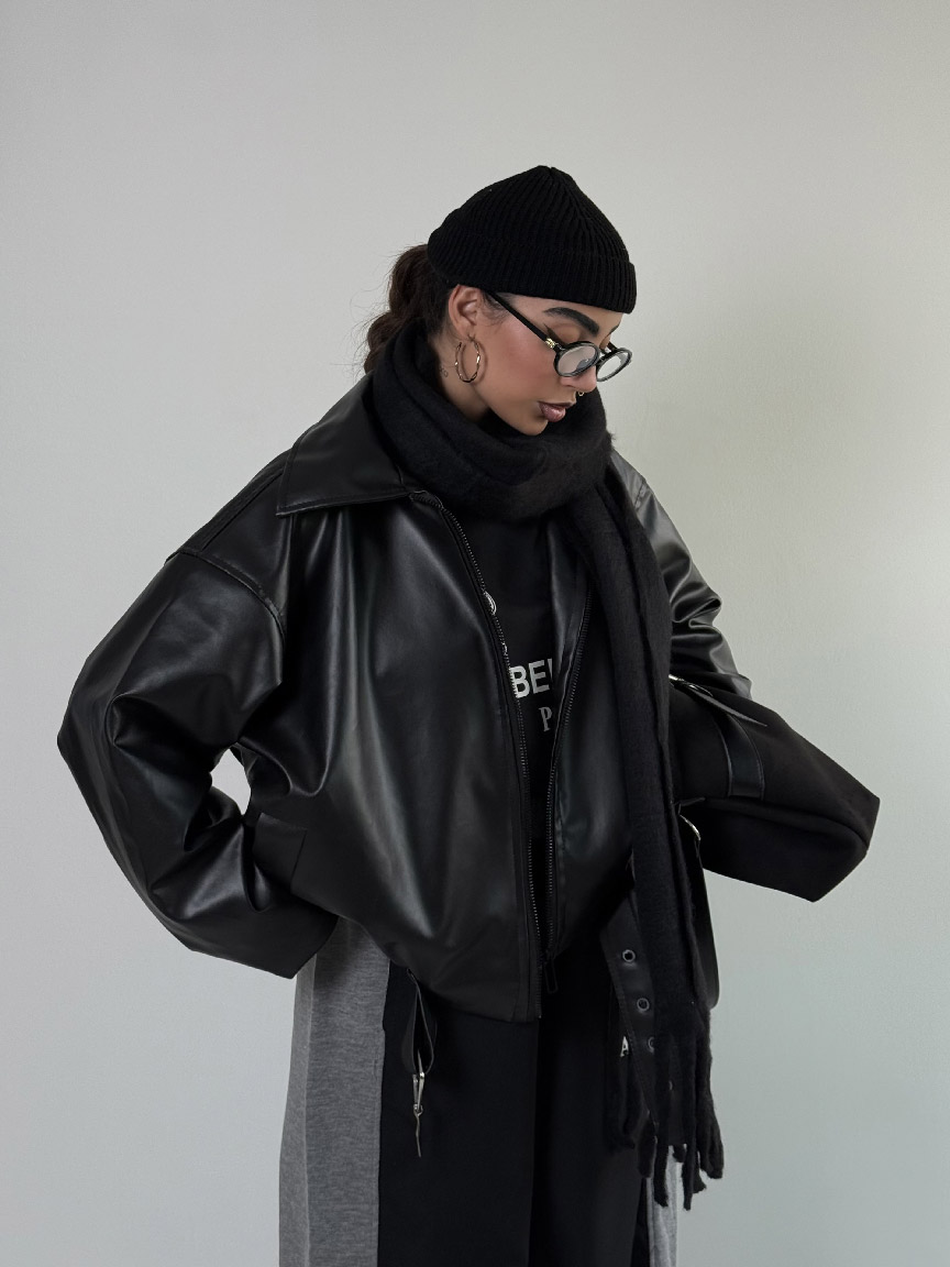 IMG_6534 کت چرم سگک دار کد 120388 - Image 7