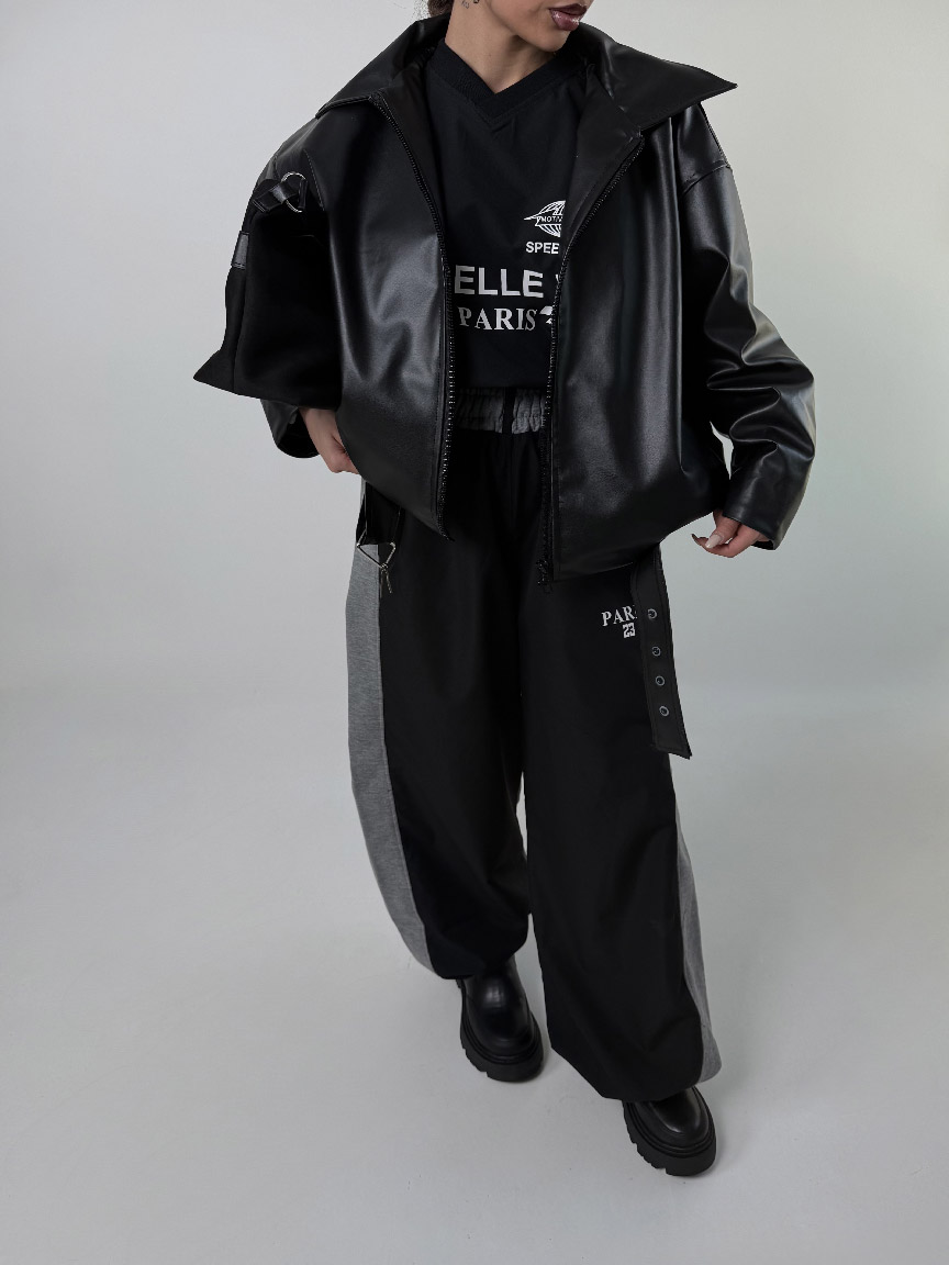 IMG_6540 کت چرم سگک دار کد 120388 - Image 8