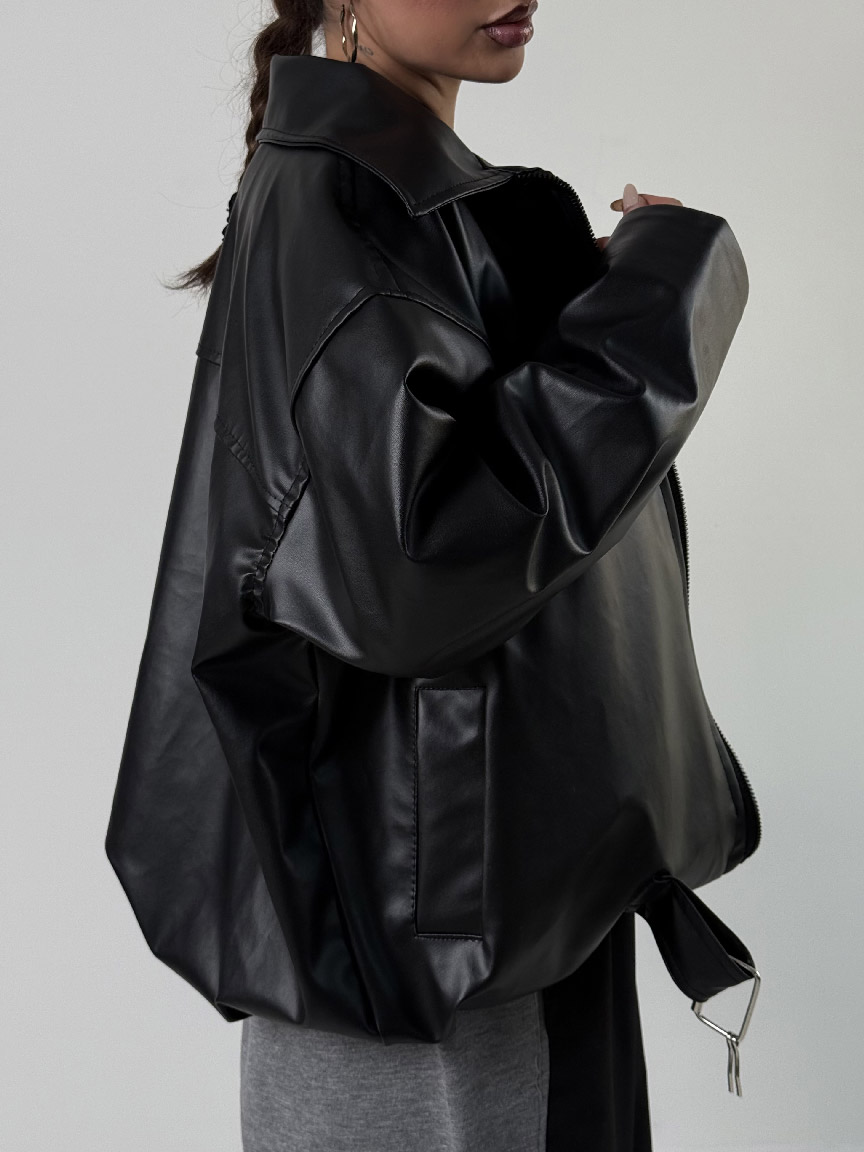 IMG_6542 کت چرم سگک دار کد 120388 - Image 9