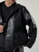 کت چرم سگک دار کد 120388 - Image 10