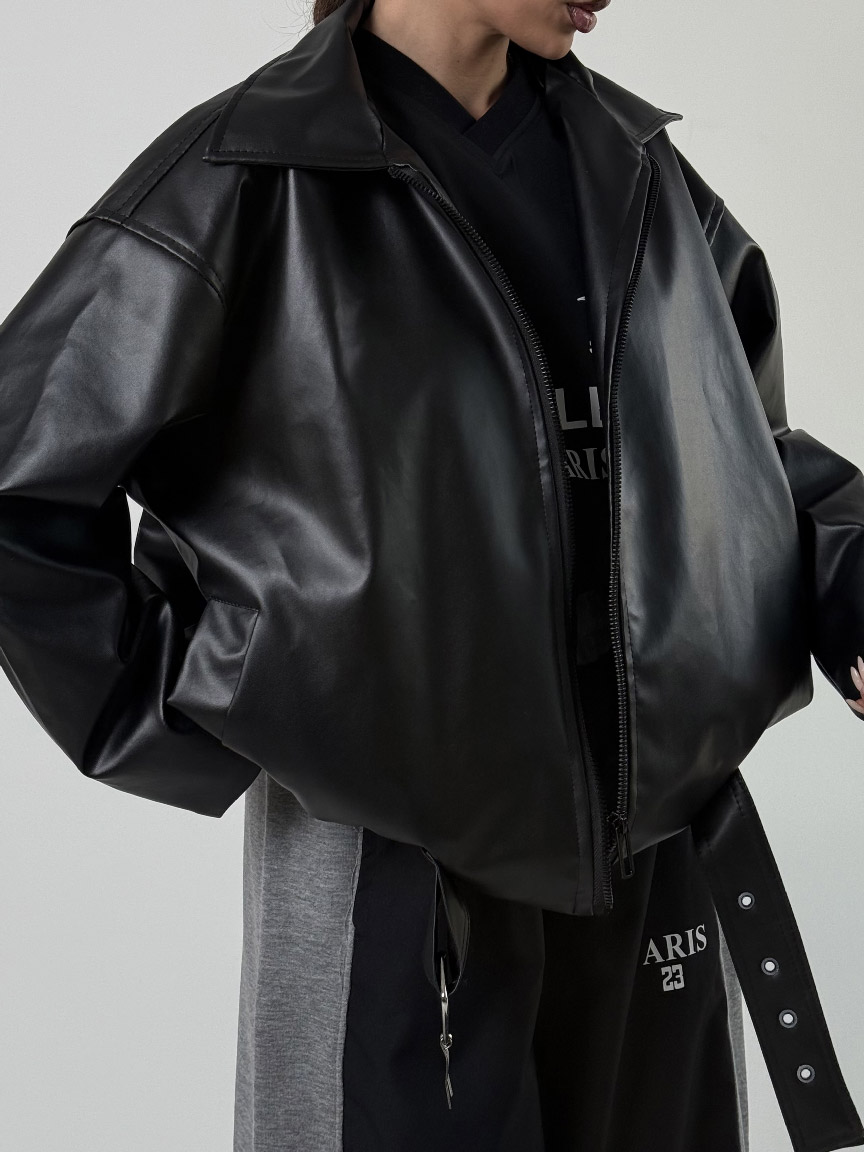 IMG_6545 کت چرم سگک دار کد 120388 - Image 11