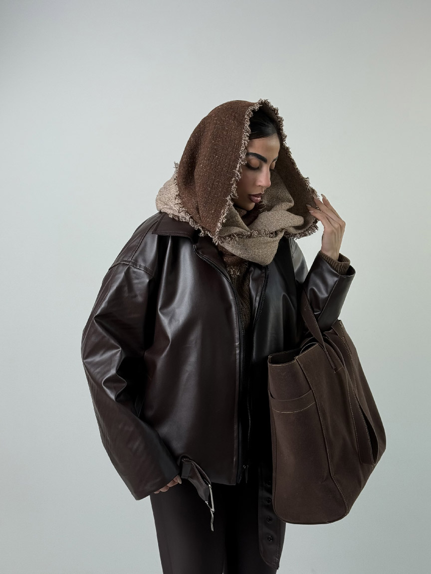 IMG_6553 کت چرم سگک دار کد 120388 - Image 14