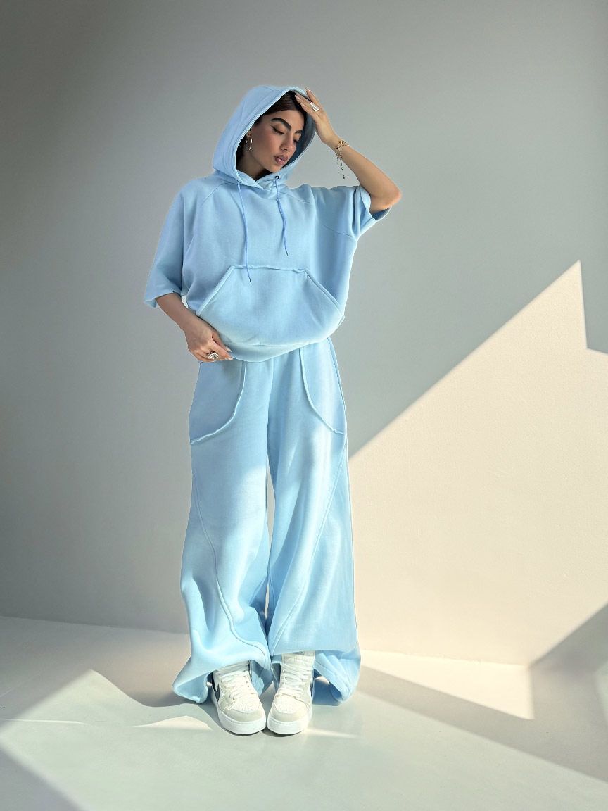 IMG_6963 ست هودی و شلوار آستین برش کد 160845 - Image 17