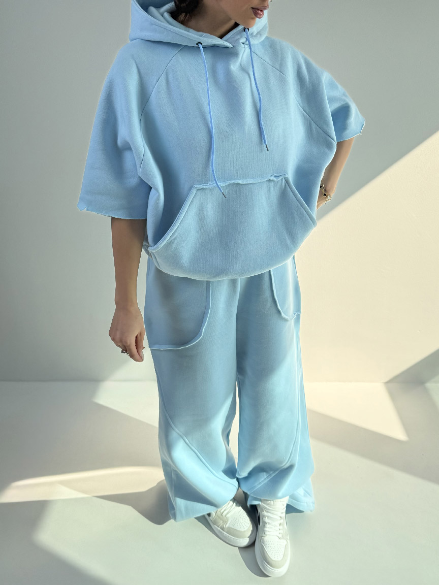 IMG_6967 ست هودی و شلوار آستین برش کد 160845 - Image 19