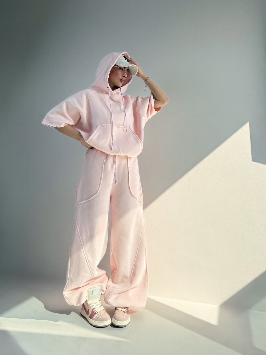 IMG_6971 ست هودی و شلوار آستین برش کد 160845 - Image 13