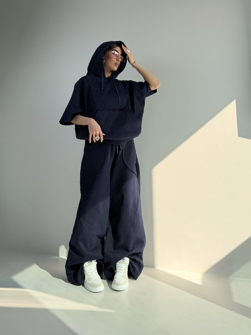 IMG_6978 ست هودی و شلوار آستین برش کد 160845 - Image 9