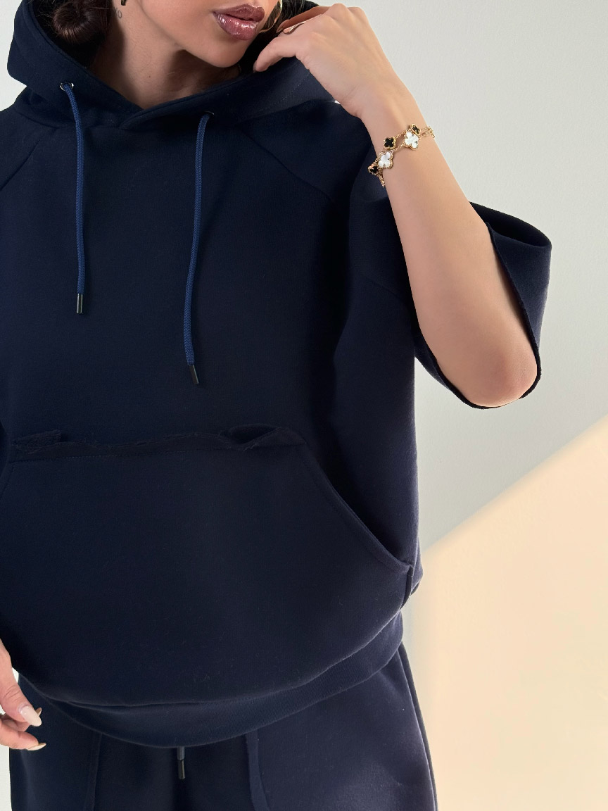 IMG_6983 ست هودی و شلوار آستین برش کد 160845 - Image 11