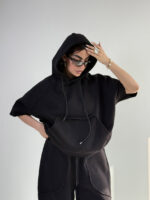 ست هودی و شلوار آستین برش کد 160845 - Image 6