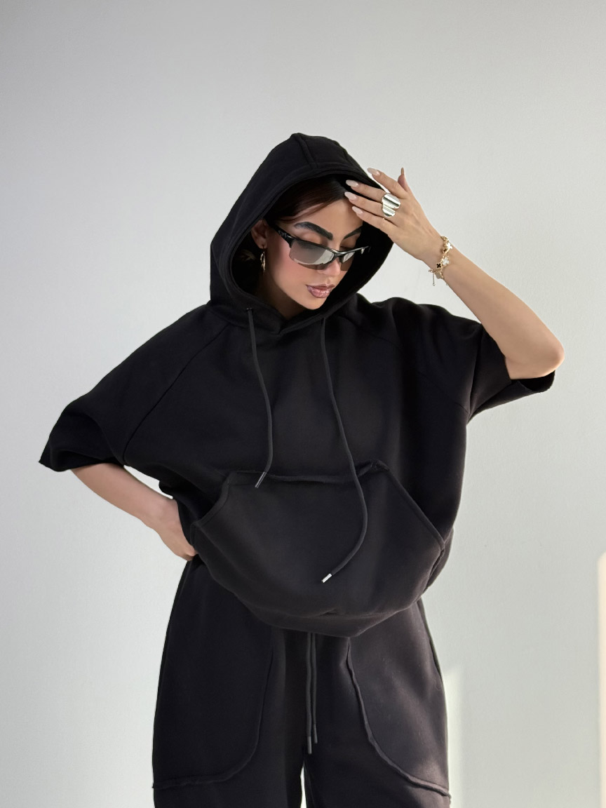 IMG_6987 ست هودی و شلوار آستین برش کد 160845 - Image 6