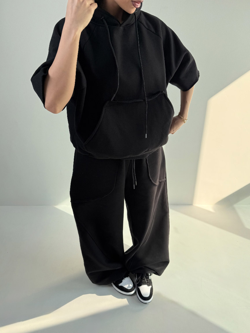 IMG_6988 ست هودی و شلوار آستین برش کد 160845 - Image 7