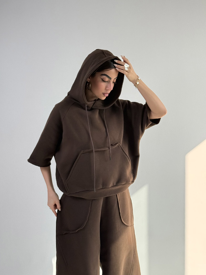 IMG_6997 ست هودی و شلوار آستین برش کد 160845 - Image 1