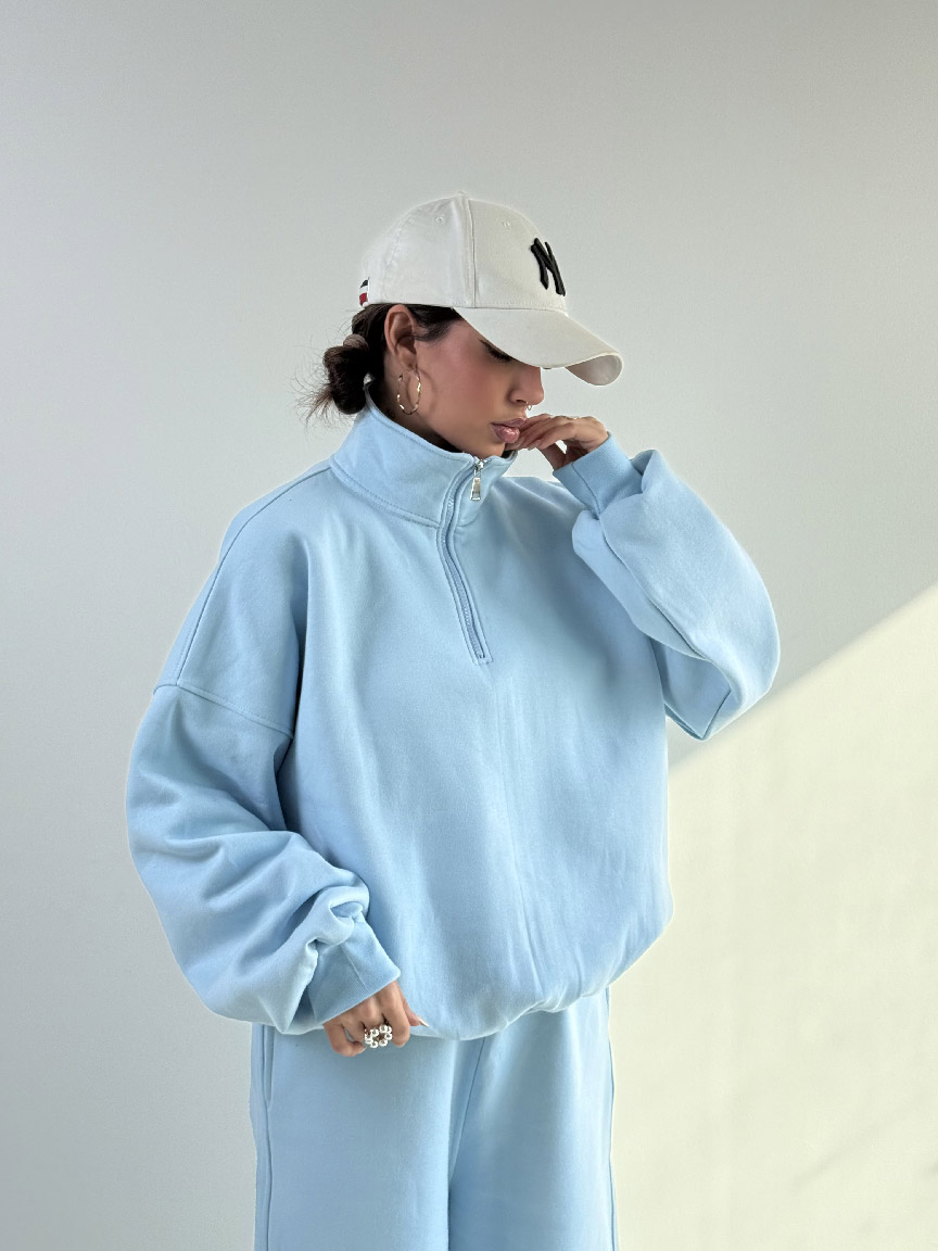 IMG_7043 ست دورس و شلوار نیم زیپ BASIC کد 160848 - Image 1