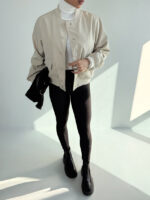 کاپشن بارونی دکمه پانچی کد 200962 - Image 10