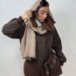 کاپشن بارونی دکمه پانچی کد 200962