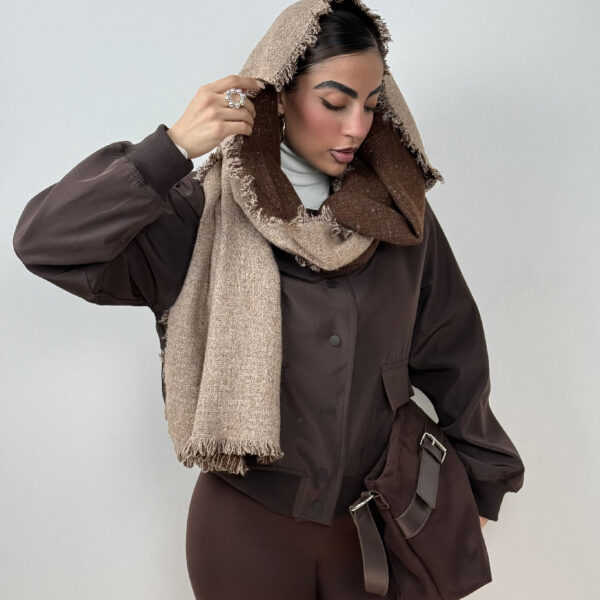 کاپشن بارونی دکمه پانچی کد 200962