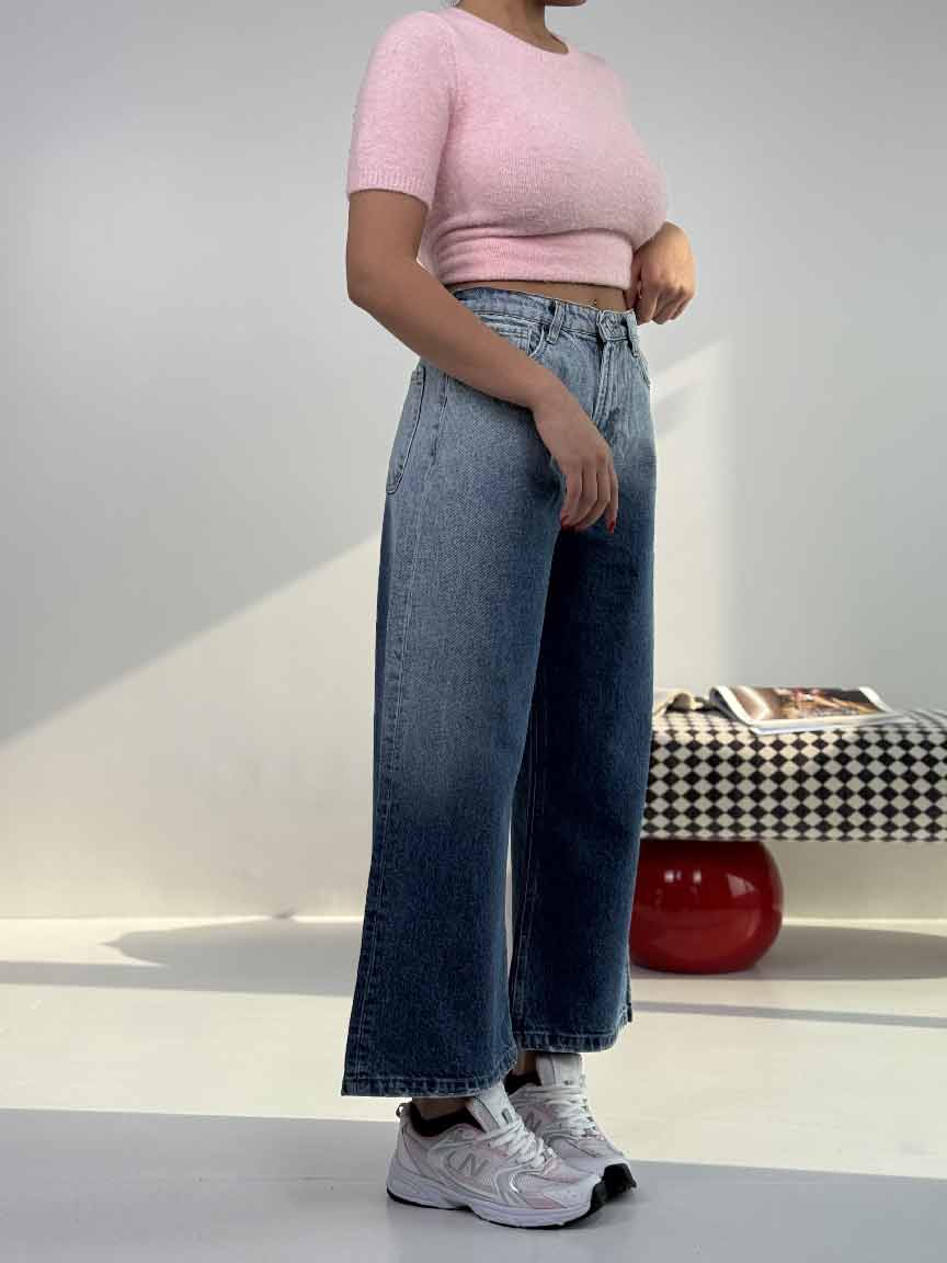 IMG_7642 شلوار جین کراپ بگ کد 102000 - Image 1