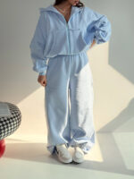 ست سوییشرت و شلوار بغل نوار کد 160850 - Image 3