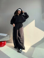 ست سوییشرت و شلوار بغل نوار کد 160850 - Image 5