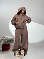 ست سوییشرت و شلوار بغل نوار کد 160850 - Image 9