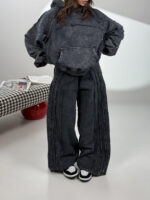 ست هودی و شلوار سنگ شور کد 160849 - Image 8