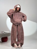 ست هودی و شلوار سنگ شور کد 160849 - Image 9