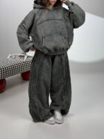 ست هودی و شلوار سنگ شور کد 160849 - Image 4