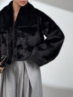 کت خزدار یقه انگلیسی کد 120381 - Image 12