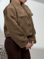 کت خزدار یقه انگلیسی کد 120381 - Image 15