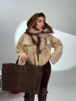 کت خزدار یقه انگلیسی کد 120381 - Image 17