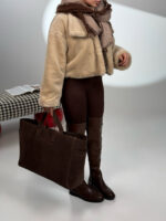 کت خزدار یقه انگلیسی کد 120381 - Image 18