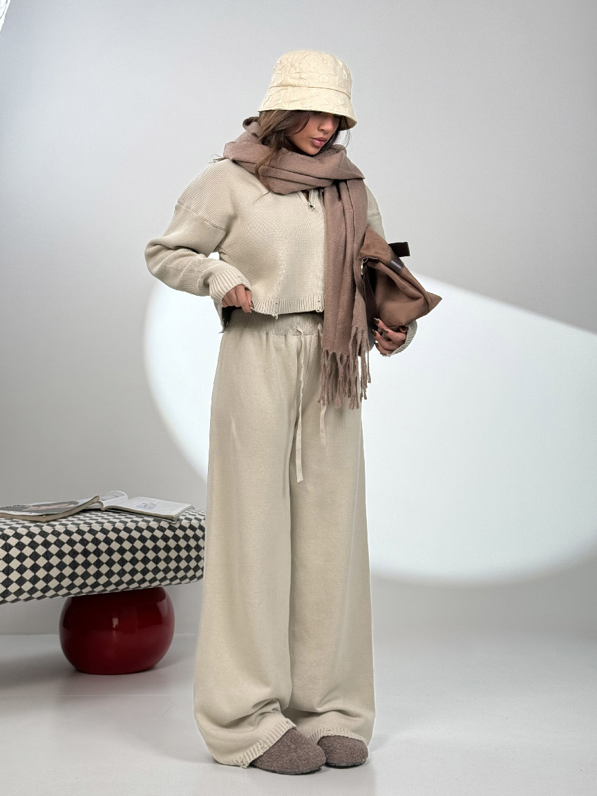 IMG_8943 ست بافت و شلوار نیم زیپ کد 160846 - Image 1